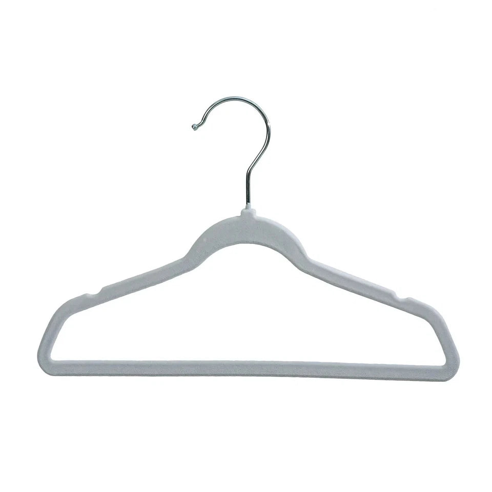 Thickened, non-slip flocked hangers with 360° rotating hooks
